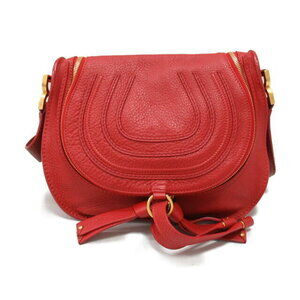 Chloe Marcie Shoulder Bag Leather Red